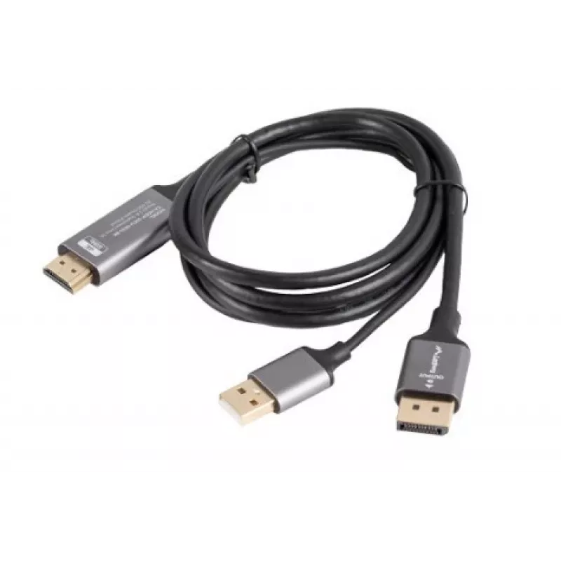 CABO HDMI(M)->DISPLAYPORT(M) 1M 4K PRETO LANBERG