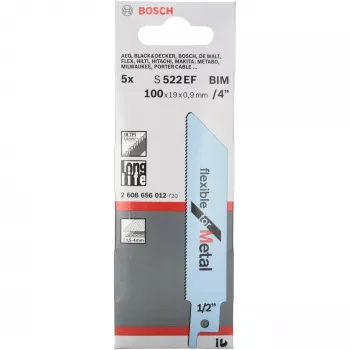 Lâmina de serra de vaivém Bosch S 522 EF bimetal 5 unid. corte de metal