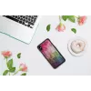Capa de proteção iKins para iPhone XS Max – design de flores aquáticas, preta