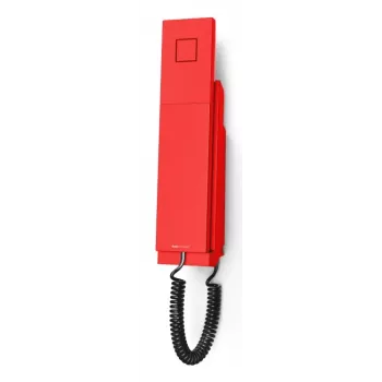 Telefone de parede analógico Snom E303A — auscultador com fios, alta-voz, vermelho