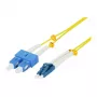Patch cord de fibra ótica 2 fibras Synergy 21 1,5 m LC-SC 9/125um OS2 AD 2mm proteção flexível contra dobras - fibra monomodo - 1,5 m