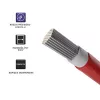 Cabo solar QOLTEC 53852 6 mm², rolo de 100 m, vermelho