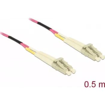 Cabo de fibra ótica DeLOCK LC para LC multimodo OM4 0,5 m