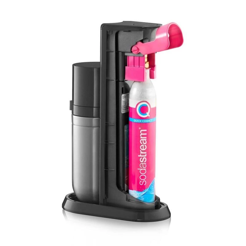 Máquina de soda SodaStream DUO preto aço inoxidável