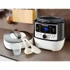 Panela de pressão elétrica Rommelsbacher MD 1000 – 4 l, 1000 W, 14 programas, branco/preto