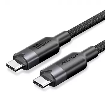Cabo Vention USB 3.2 5A 10 Gbps 1 m BK USB-C para C