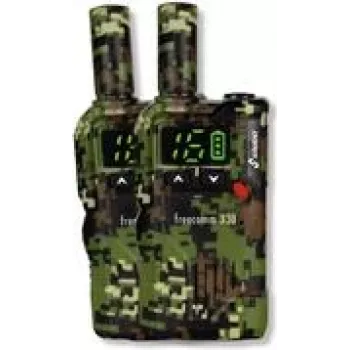 Walkie-talkie portátil Stabo Freecomm 330 — pack de 2, modelo 20330, alcance até 8 km