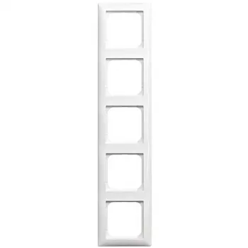Moldura de 5 módulos Busch-Jaeger busch balance SI branco alpino 1725-914 (para 5 módulos)