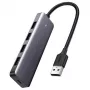 Ugreen Hub 4-em-1 Adaptador USB-C para 4× USB 3.0 + USB-C Cinzento