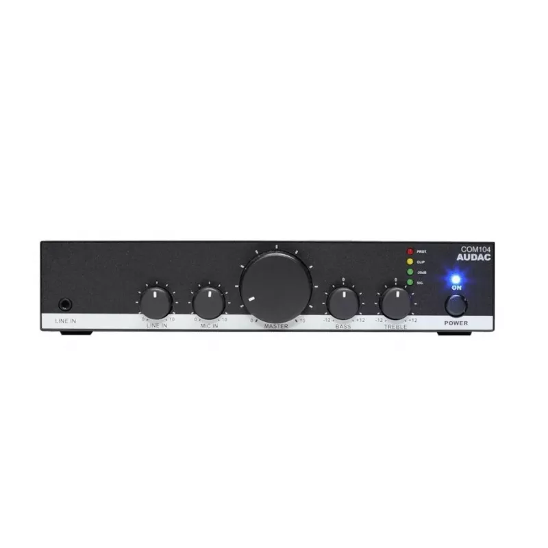 Amplificador ELA Audac COM104 40W 70/100V preto