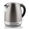 Chaleira elétrica ETA 1,2 L 2100 W, corpo em aço inoxidável, cinzento