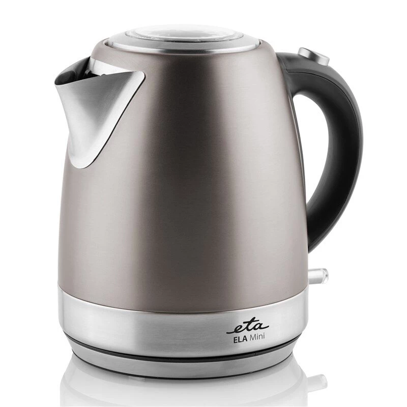 Chaleira elétrica ETA 1,2 L 2100 W, corpo em aço inoxidável, cinzento