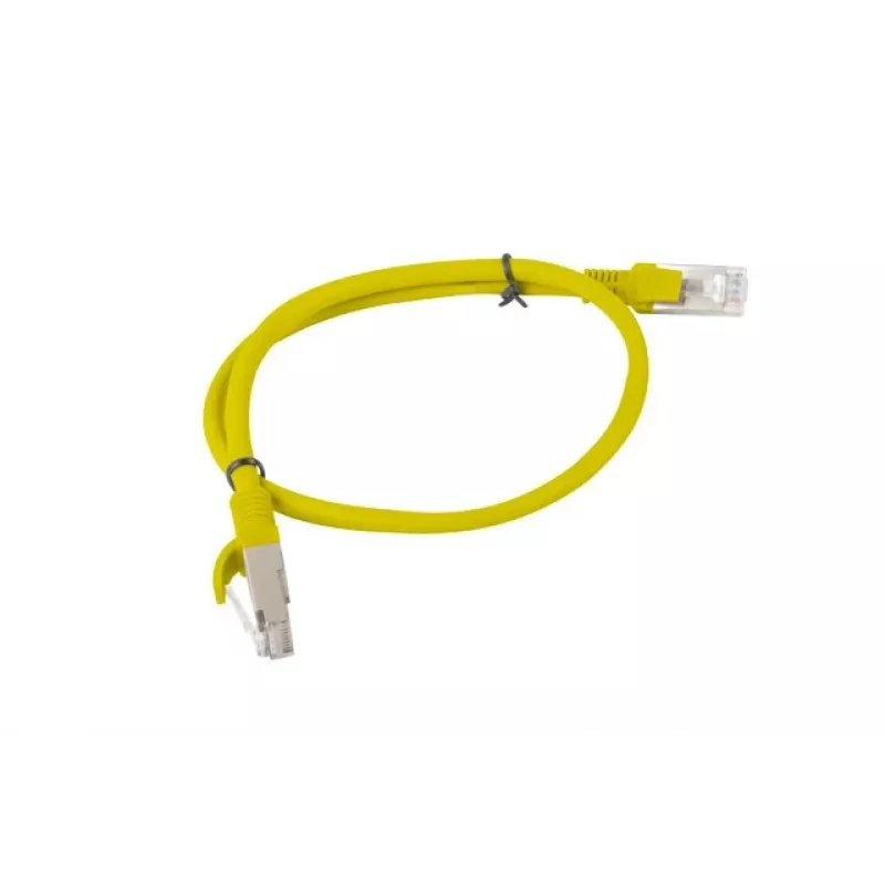 Lanberg PCU6-20CC-0050-Y Cabo patch Cat.6 UTP, 0,5 m, Amarelo, pack de 10