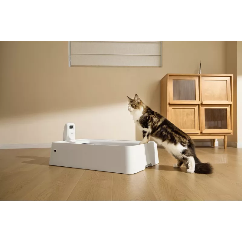 Caixa de areia autolimpante para gatos PETKIT T7-EU, branco