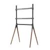 LogiLink BP0078 suporte de chão para TV, 49-70 polegadas, 4 pés de madeira de nogueira, 40 kg, preto