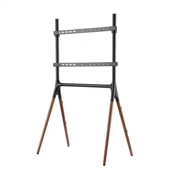 LogiLink BP0078 suporte de chão para TV, 49-70 polegadas, 4 pés de madeira de nogueira, 40 kg, preto