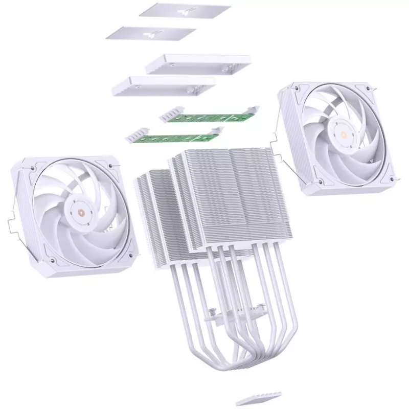 Jonsbo HX6280 refrigerador de CPU, PWM, RGB - 130 mm, branco