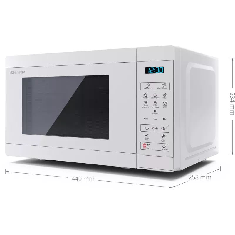 Sharp | Micro-ondas | YC-MS02E-C | Independente | 800 W | branco