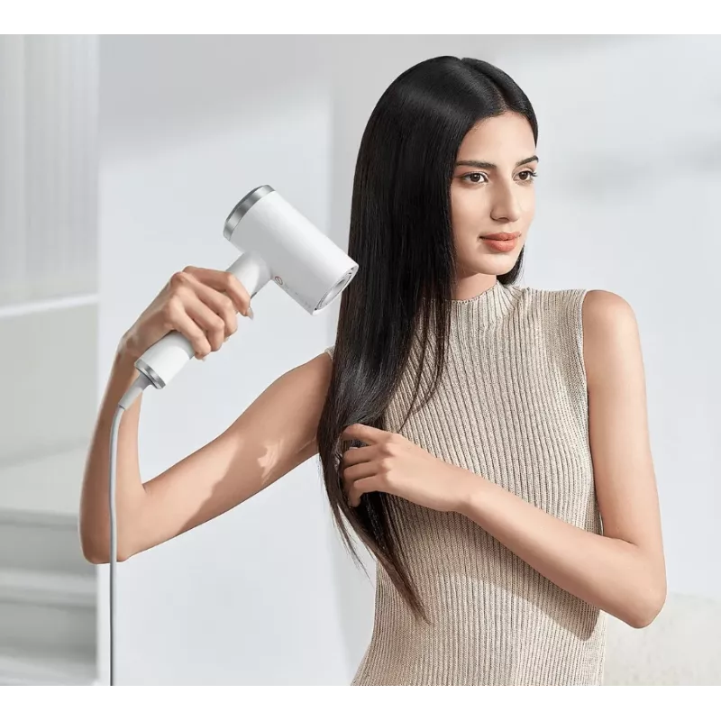 Secador de cabelo Xiaomi GSHGL01LX 1600 W, motor 110000 rpm, velocidade do ar 62 m/s, prateado/branco, cabo de 1,7 m