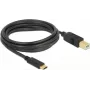 Cabo USB DeLOCK 83666 USB 2.0 3 m USB C USB B preto