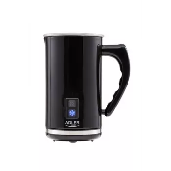 Espumador/aquecedor de leite automático Adler AD 4478 — recipiente em aço inoxidável, capacidade 240 ml, 500 W, quente e frio