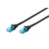 Cabo patch CAT 5e U-UTP 0,25 m preto