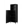 Armário de arrumação Cama Meble ABETO 60×40×176,5 cm preto brilhante, encostado à parede