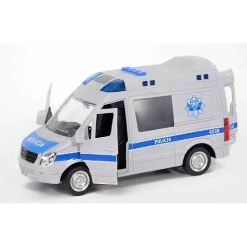 Brinquedo mecânico Madej modelo 075007 — polícia com som, mecanismo de corda