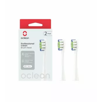 Cabeças de escova de dentes Oclean P1C1 W02 2 unid. branco extra macias