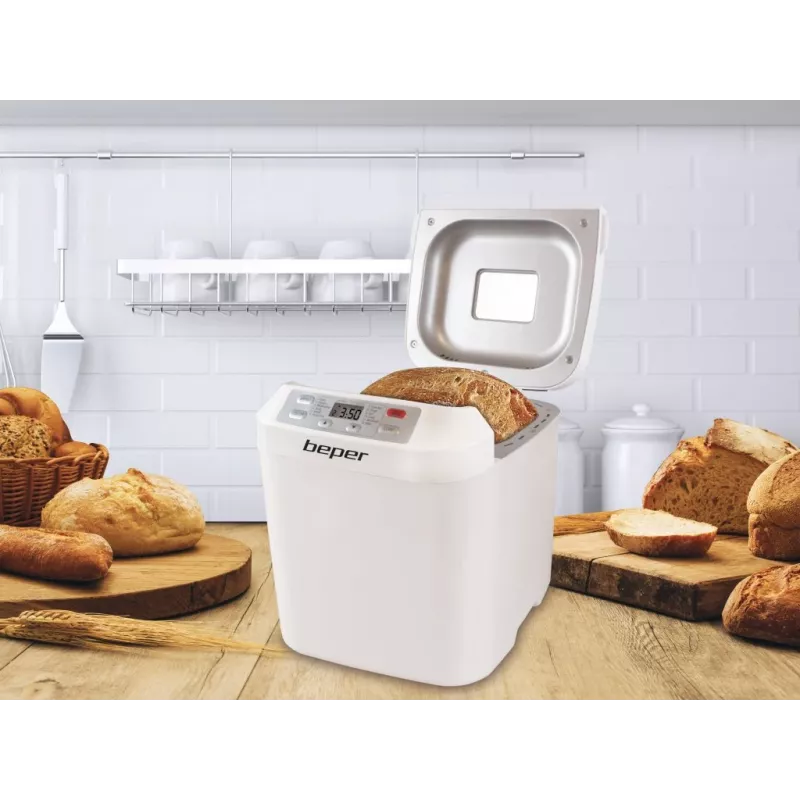 Máquina de fazer pão Beper BC.130 – 550 W, 12 programas, pães de 600–900 g