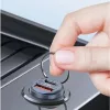 Carregador de automóvel usams C38 30W — 1x USB-A + 1x USB-C carregamento rápido