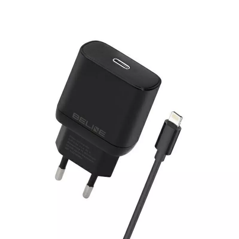 Carregador 30W USB-C para Lightning Beline Beli02174 com cabo preto