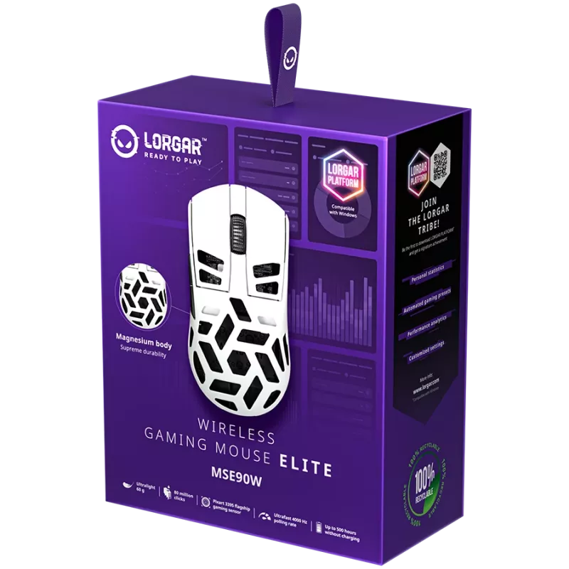 Rato gaming LORGAR MSE90W Wireless