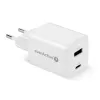 Carregador de parede everActive SC-450Q 45W 1×USB-C 1×USB-A Branco
