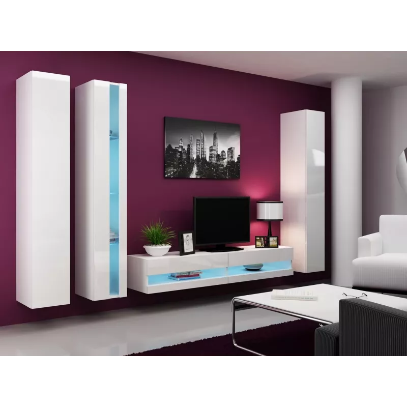 Estante Cama VIGO NEW 180/40/30 branco/branco brilhante