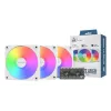 Módulo de ventoinha para caixa de computador Montech GF120 V2 ARGB 12 cm branco 3 unid.