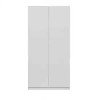 Top e shop SD-90 BI Roupeiro, armário de quarto com 2 portas, corpo branco, 7 prateleiras