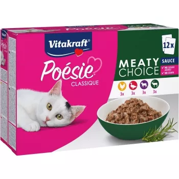 Alimento húmido para gatos Vitakraft Poésie Classique Meaty choice 12 x 85 g — aves, gatos adultos, pack de 12