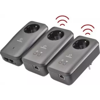 Kit de adaptadores Powerline Renkforce PL600D 500 Mbit/s para rede com fios através da rede elétrica