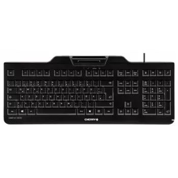 Teclado CHERRY KC 1000 SC Universal USB AZERTY belga preto