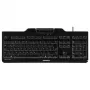 Teclado CHERRY KC 1000 SC Universal USB AZERTY belga preto