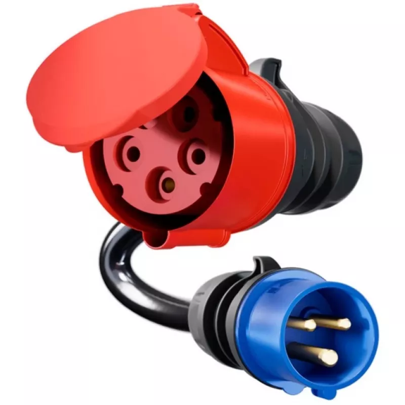 go-e adaptador Gemini flex 22 kW para CEE azul 16 A – Preto – reto – reto – IP55 – 22 kW – 16 A