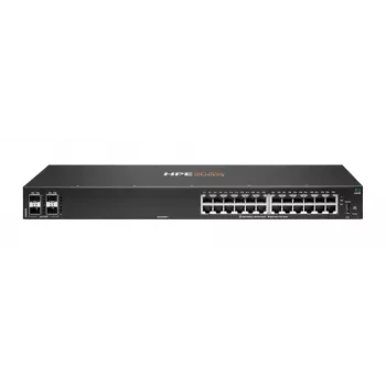 HPE - Aruba 6000 24G 4SFP Switch - Switch - L3 - gerido 24 x 10/100/1000 + 4 x Gigabit SFP fluxo de ar lateral montável em rack AC 100 127 V / 200 240 V