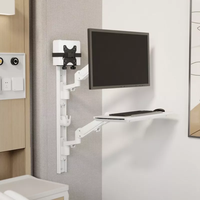 Suporte para mini-computador MACLEAN MC-115B — suporte compacto e ajustável em altura para caixas de PC pequenas