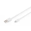 DIGITUS - Cabo Lightning - Lightning (M) para USB (M) - 1,0 m - isolamento duplo - branco - moldado - para Apple iPad/iPhone/iPod (Lightning) (DB-600106-010-W)