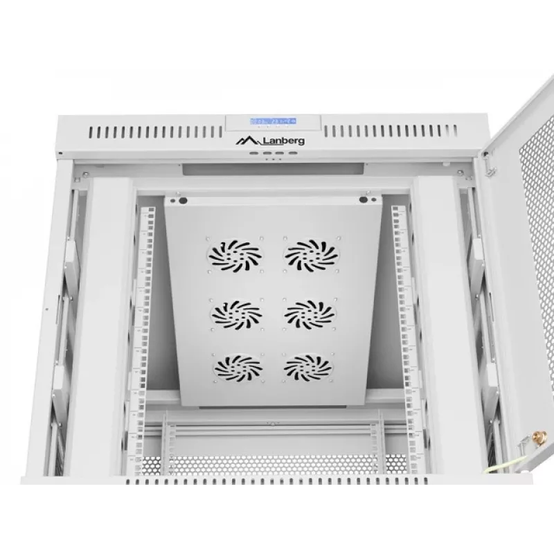 Armário rack LANBERG FF01-8015-23SL 19 polegadas 15 U, cinzento, porta frontal perfurada