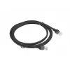Lanberg PCU6-10CC-0200-BK Cabo patch Cat.6 U/UTP, 2 m, Preto