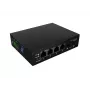 Switch PoE industrial não gerido LANBERG ILGE-4P-2S-90 — 1xBT, 3xAT, 2xSFP, montagem DIN, Gigabit