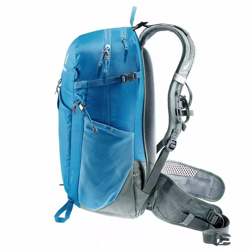 Mochila DEUTER Trail 25 mochila de caminhada diária, 25 L, poliéster, capa de chuva, cinto de cintura