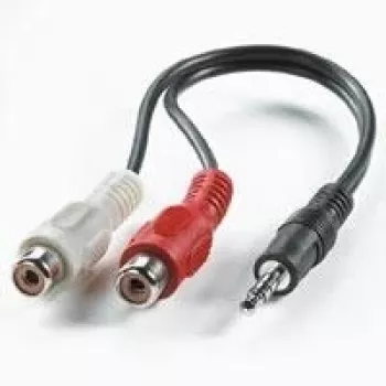 Cabo 3,5 mm (macho) - RCA (2x macho) VALUE 0,2 m